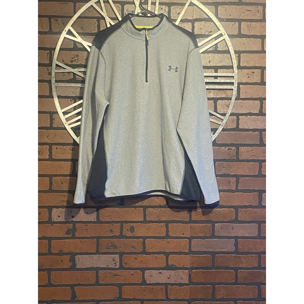 Men's Under Armour Gray ColdGear 1/4 Zip Shirt Size XL